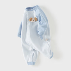 Dave&Bella Baby Boys/Girls Blue/Pink Turtle Long Sleeve Breathable Rompers