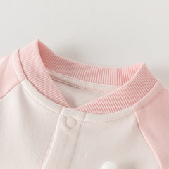 Dave&Bella Baby Boys/Girls Blue/Pink Turtle Long Sleeve Breathable Rompers