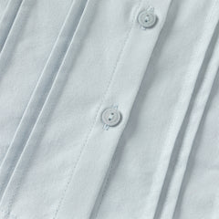 Dave&Bella Toddler Girls Light Blue Doll Collar Long Sleeve College-style Top Skirt Suits