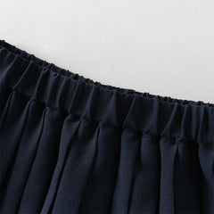 Dave&Bella Toddler Girls Light Blue Doll Collar Long Sleeve College-style Top Skirt Suits