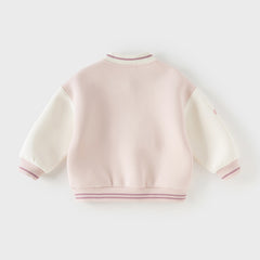 Dave&Bella Toddler Girls Sweet Pink Outwear Turtle Collar Comfortable Jackets