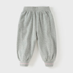 Dave&Bella Toddler Girls Navy Blue/Light Grey Loose Sports Casual Pants