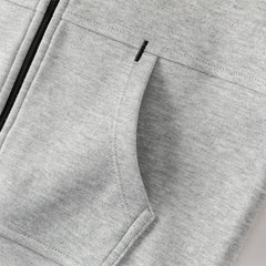 Dave&Bella Toddler Boys Casual Light Grey Outwear Long Sleeve Hooded Jackets