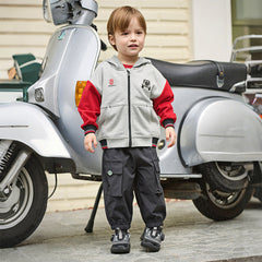 Dave&Bella Toddler Boys Casual Light Grey Outwear Long Sleeve Hooded Jackets