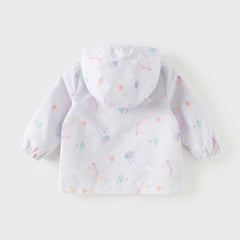 Dave&Bella Toddler Girls/Boys Multi-color Cute Print Outwear Hooded Jackets