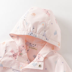 Dave&Bella Toddler Girls/Boys Multi-color Cute Print Outwear Hooded Jackets