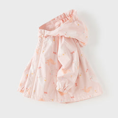 Dave&Bella Toddler Girls Yellow/Pink Playful Animal Print Outwear Lightweight Jackets