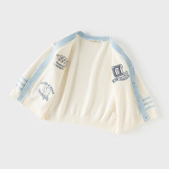 Dave&Bella Toddler Boys Casual Beige Soft Cotton Outwear Cardigans