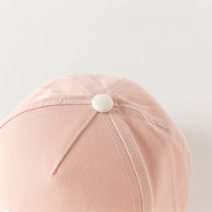 Dave&Bella Toddler Boys/Girls Breathable Beige/Pink Cotton Baseball Caps