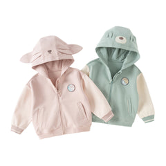 Dave&Bella Toddler Boys/Girls Green/Pink Cute Animal-shaped Outwear Hooded Coats