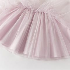 Dave&Bella Toddler Girls Purple Pink Floral Print Chinese-style Turtle Top Mesh Skirt Suits