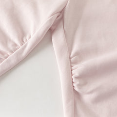 Dave&Bella Toddler Girls Sweet Peach Pink Hooded Rabbit-shaped Top Pant Suits