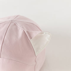 Dave&Bella Toddler Girls Cute Cat-shaped Pink Breathable Cotton Baseball Caps