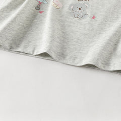 Dave&Bella Toddler Girls Cute Light Blue Breathable Cotton T-shirt Tops