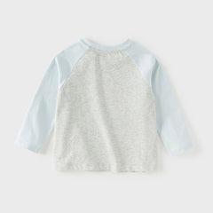 Dave&Bella Toddler Girls Cute Light Blue Breathable Cotton T-shirt Tops