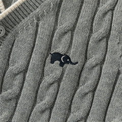 Dave&Bella Kids Boys Grey/Beige Breathable Cotton Sweater Cardigans