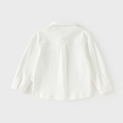 Dave&Bella Toddler Boys Formal White Cotton Shirt Tops
