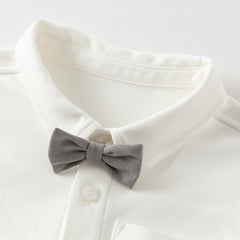 Dave&Bella Toddler Boys Formal White Cotton Shirt Tops