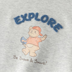 Dave&Bella Toddler Boys Blue Long Sleeve Hooded Sweatshirts