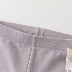 Dave&Bella Toddler Girls Purple/Grey Cute Bow Tie Soft Legging Pants