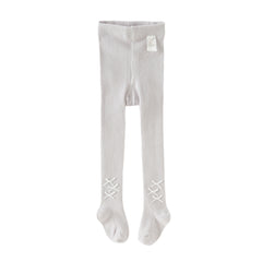 Dave&Bella Kids Girls Light Purple/Grey Stretchable Footed Tights Leggings