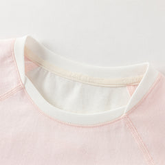 Dave&Bella Kids Boys/Girls Light Blue/Pink Classic Long Sleeve Comfortable T-shirt Tops