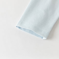 Dave&Bella Kids Boys/Girls Light Blue/Pink Classic Long Sleeve Comfortable T-shirt Tops