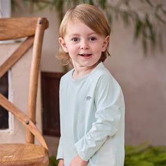 Dave&Bella Kids Boys/Girls Light Blue/Pink Classic Long Sleeve Comfortable T-shirt Tops