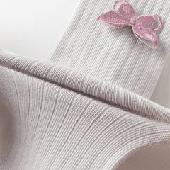 Dave&Bella Kids Girls Beige/Purple Footed Cute Slim Tights Leggings