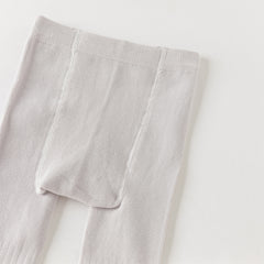 Dave&Bella Kids Girls Beige/Purple Footed Cute Slim Tights Leggings