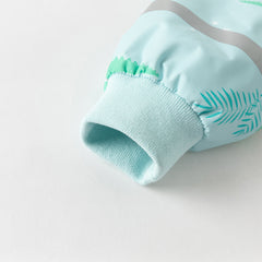 Dave&Bella Toddler Boys Blue Crocodile Print Outwear Long sleeve Hooded Jackets