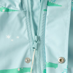 Dave&Bella Toddler Boys Blue Crocodile Print Outwear Long sleeve Hooded Jackets