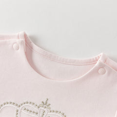 Dave&Bella Baby Girls Light Pink Cute Mesh Dress-style Rompers