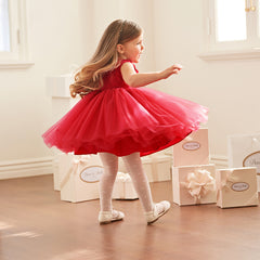 Dave&Bella Kids Girls Summer Noble Reb/Pink Haute Couture Mesh Party