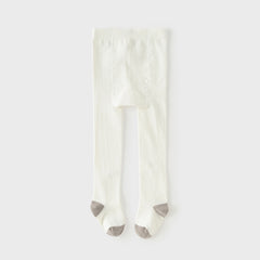 Dave&Bella Toddler Girls Light Grey/Dark Grey Formal Footed Tights