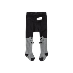 Dave&Bella Girls Autumn Black Cat Style Footed Tights Leggings