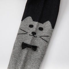 Dave&Bella Girls Autumn Black Cat Style Footed Tights Leggings