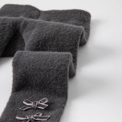 Dave&Bella Girls Autumn Brown/Dark Grey Outdoor Footed Tights Leggings