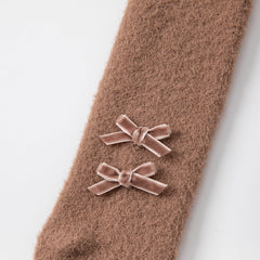 Dave&Bella Girls Autumn Brown/Dark Grey Outdoor Footed Tights Leggings