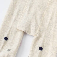 Dave&Bella Girls Autumn Light Grey Dot Stretchy Tights Leggings