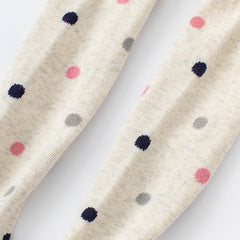 Dave&Bella Girls Autumn Light Grey Dot Stretchy Tights Leggings