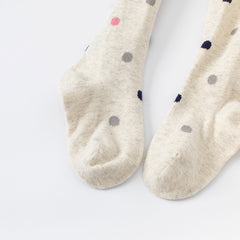 Dave&Bella Girls Autumn Light Grey Dot Stretchy Tights Leggings