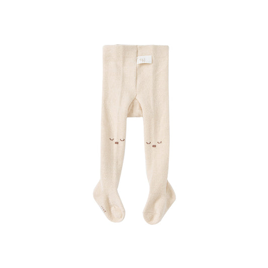 Dave&Bella Girls Autumn Beige/Light Brown Cute Footed Tights Leggings