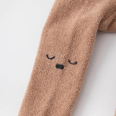 Dave&Bella Girls Autumn Beige/Light Brown Cute Footed Tights Leggings