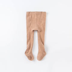 Dave&Bella Girls Autumn Beige/Light Brown Cute Footed Tights Leggings