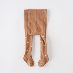 Dave&Bella Girls Autumn Coffee Brown Footed Tights Leggings