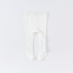 Dave&Bella Girls Summer Fashion White Dot Bow Footed Tights Leggings