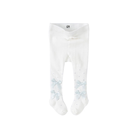 Dave&Bella Girls Summer Fashion White Dot Bow Footed Tights Leggings