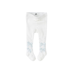 Dave&Bella Girls Summer Fashion White Dot Bow Footed Tights Leggings