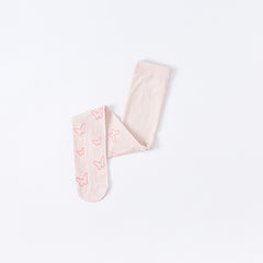 Dave&Bella Girls Summer Pink Print Footed Tights Leggings